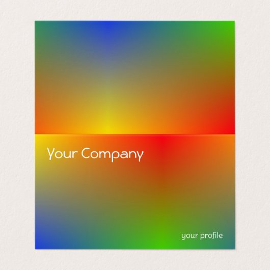 Retroverloop Visitekaartje (Buitenkant ongevouwen)