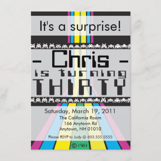 Retrovideogame Dertigste verjaardag Kaart