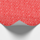 Retrovierkantjes - Rood en Roze Cadeaupapier (Hoek)