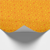 Retrovierkantjes - schaduwen van Sinaasappel Cadeaupapier (Hoek)