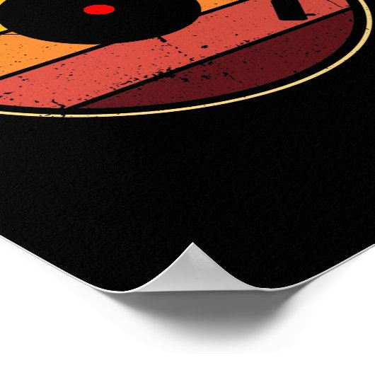 Retrovinylplaat -  vinylplaat LP-record Poster (Hoek)