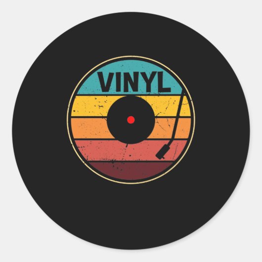 Retrovinylplaat -  vinylplaat LP-record Ronde Sticker (Voorkant)