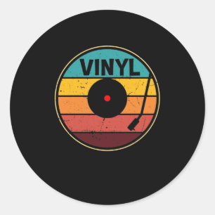 Retrovinylplaat -  vinylplaat LP-record Ronde Sticker