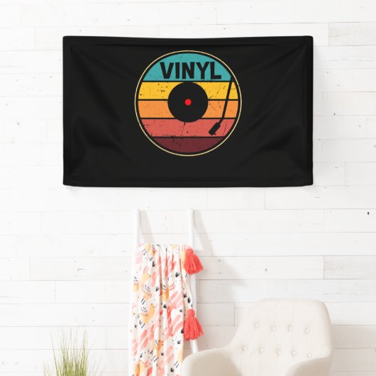 Retrovinylplaat -  vinylplaat LP-record Spandoek (Insitu)