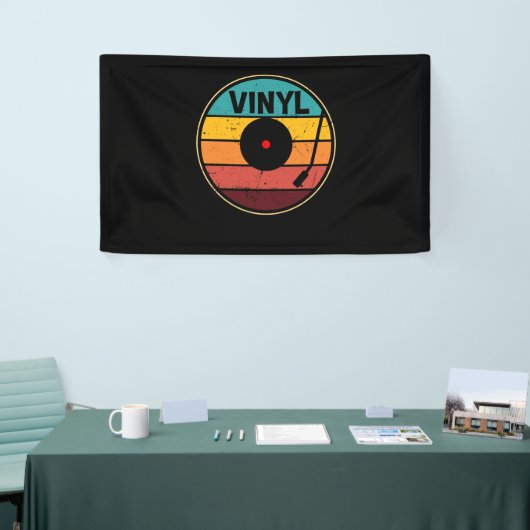 Retrovinylplaat -  vinylplaat LP-record Spandoek (Beurs)