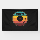 Retrovinylplaat -  vinylplaat LP-record Spandoek (Horizontaal)