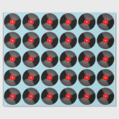 Retrovinylplatenpapier Cadeaupapier (Vlak)