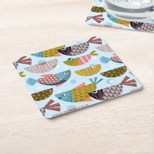 Retrovis Kartonnen Onderzetters (Schuin)