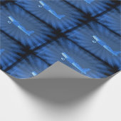 Retrovliegtuig #87 Blauw Cadeaupapier (Hoek)