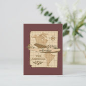 Retrovliegtuig Briefkaart (Staand voorkant)