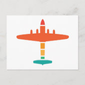 retrovliegtuig briefkaart (Voorkant)