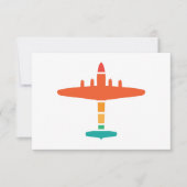 retrovliegtuig kaart (Voorkant)