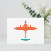 retrovliegtuig kaart (Staand voorkant)