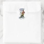 Retrovliegvissen Ronde Sticker (Tas)