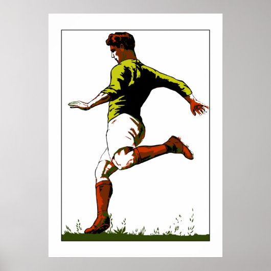 Retrovoetbalvectorkunst football poster (Voorkant)