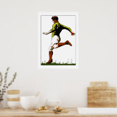 Retrovoetbalvectorkunst football poster (Keuken)