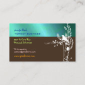 Retrovogel op een tak visitekaartje (Achterkant)