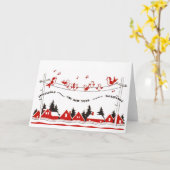 Retrovogels Kerstmis en Nieuwjaar Kaart (Gele Bloem)