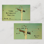 Retrovogels Visitekaartje (Voorkant / Achterkant)