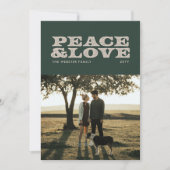 Retrovrede en kerstfeestelijke fotokaart feestdagenkaart (Voorkant)