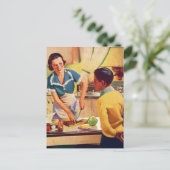  retrovrouwen 40 jaar Donut Deception Lunch mama Briefkaart (Staand voorkant)