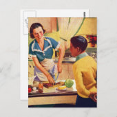  retrovrouwen 40 jaar Donut Deception Lunch mama Briefkaart (Voorkant / Achterkant)