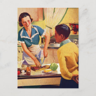 retrovrouwen 40 jaar Donut Deception Lunch mama Briefkaart