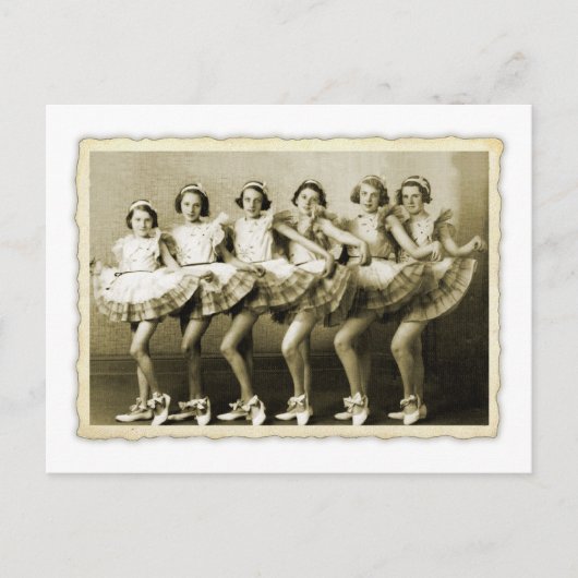  retrovrouwen die Queens Girls dansen Briefkaart (Voorkant)