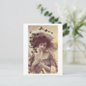  retrovrouwen Franse Victoriaans vrouw Briefkaart (Staand voorkant)