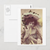  retrovrouwen Franse Victoriaans vrouw Briefkaart (Voorkant / Achterkant)
