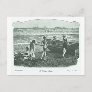  retrovrouwen Franse Victoriaans vrouw Briefkaart