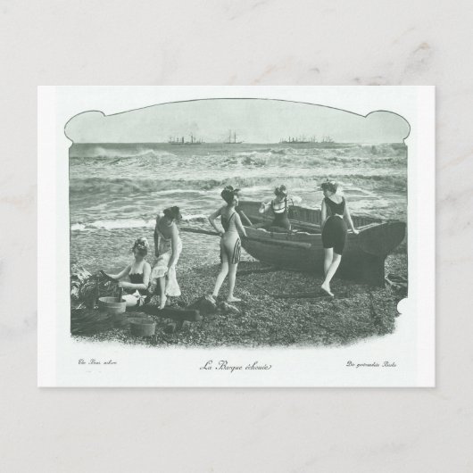  retrovrouwen Franse Victoriaans vrouw Briefkaart (Voorkant)