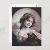  retrovrouwen Franse Victoriaans vrouw Briefkaart (Voorkant / Achterkant)