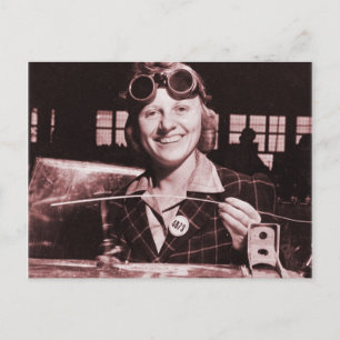 retrovrouwen Rosie de zuster van de Riveter Briefkaart