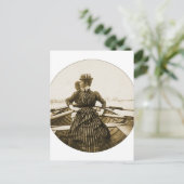  retrovrouwen Row Row Row uw boot Briefkaart (Staand voorkant)