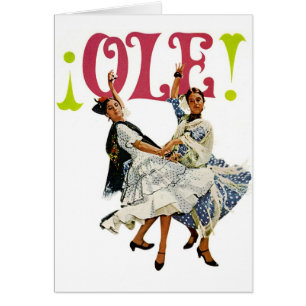 retrovrouwen schilderen Flamenco Dancers Ole!