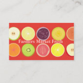 Retrovruchten visitekaartje, frambozenachtergrond visitekaartje (Achterkant)