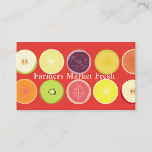 Retrovruchten visitekaartje, frambozenachtergrond visitekaartje (Achterkant)