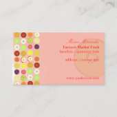 Retrovruchten visitekaartje, frambozenachtergrond visitekaartje (Voorkant)