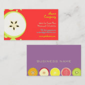 Retrovruchtenontwerp / organisch fruit visitekaartje (Voorkant / Achterkant)