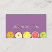 Retrovruchtenontwerp / organisch fruit visitekaartje (Achterkant)