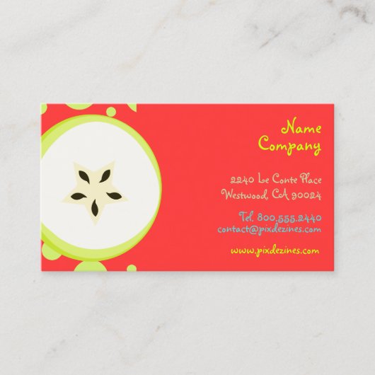 Retrovruchtenontwerp / organisch fruit visitekaartje (Voorkant)