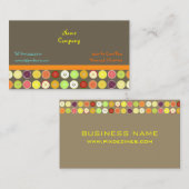 Retrovruchtensap ~ ashbruine achtergrond visitekaartje (Voorkant / Achterkant)