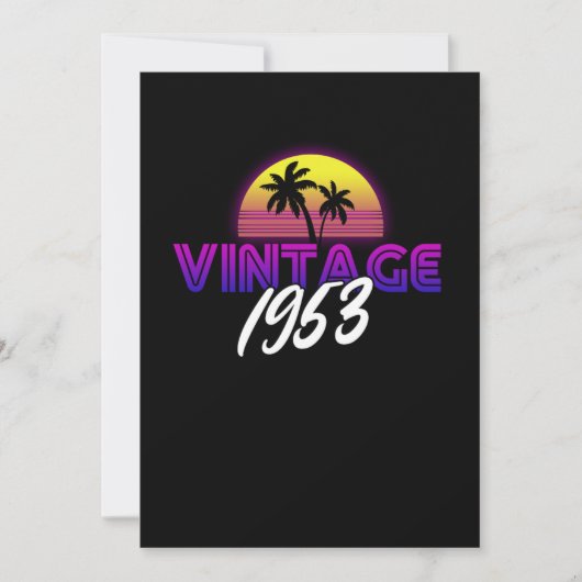 Retrowave 1953 Birthday Gift Idea Kaart (Voorkant)