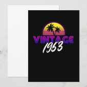 Retrowave 1953 Birthday Gift Idea Kaart (Voorkant / Achterkant)