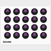 Retrowave 1973 Birthday Gift Idea Ronde Sticker (Vel)