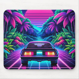 retrowave-auto muismat