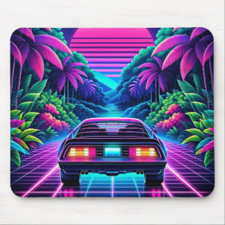 retrowave-auto muismat