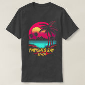 Retrowave Beach Freights Bay Beach T-shirt (Design voorkant)