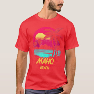 Retrowave Beach Maho Beach T-shirt